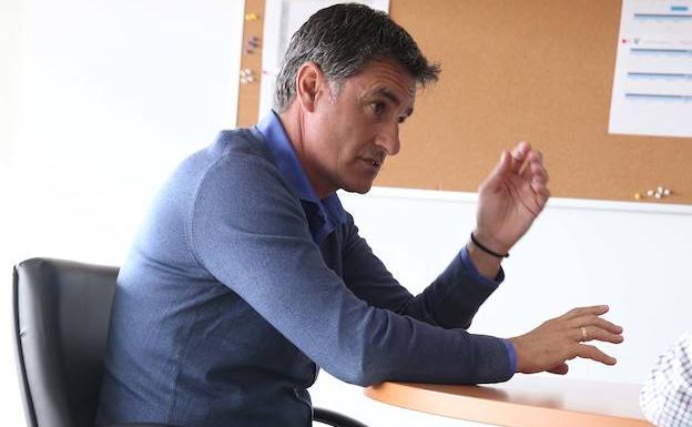 Míchel, durante su primera entrevista, concedida a este periódico en marzo. /Salvador Salas