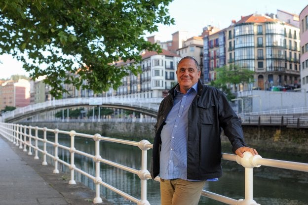 Aitor Zabalgogaezkoa, durante una reciente visita a la capital vizcaína. :: borja agudo