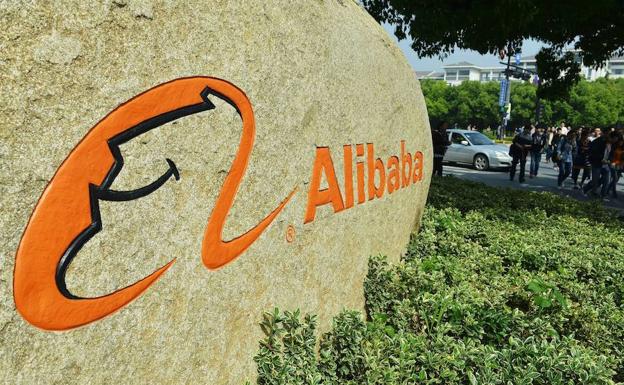 Entrada del edificio central de la empresa Alibaba, en Hangzhou (China).