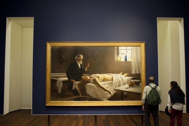 'Y tenía corazón', una de las obras emblemáticas del Museo de Málaga, que lleva ocho meses funcionando desde su reapertura.