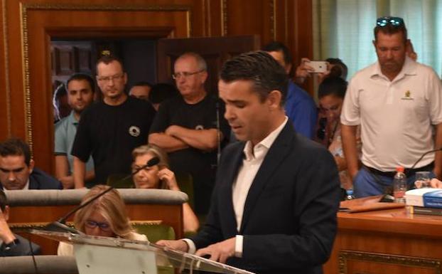 José Bernal, ayer, durante la sesión