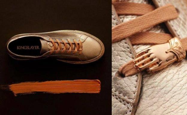 La mano artificial de Jamie Lannister, protagonista de los zapatos.