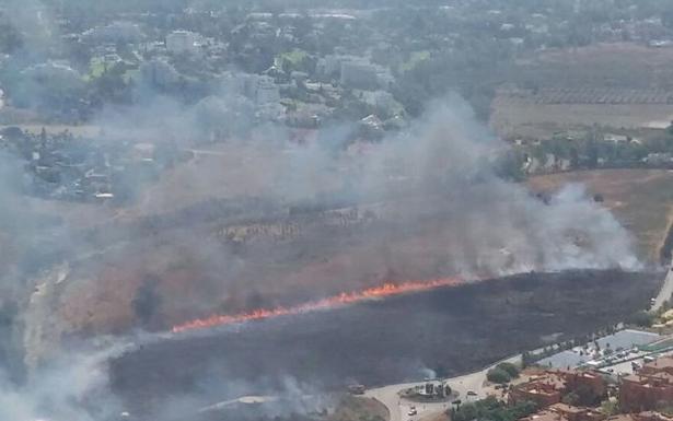 Incendio registrado este sábado en Benahavís.