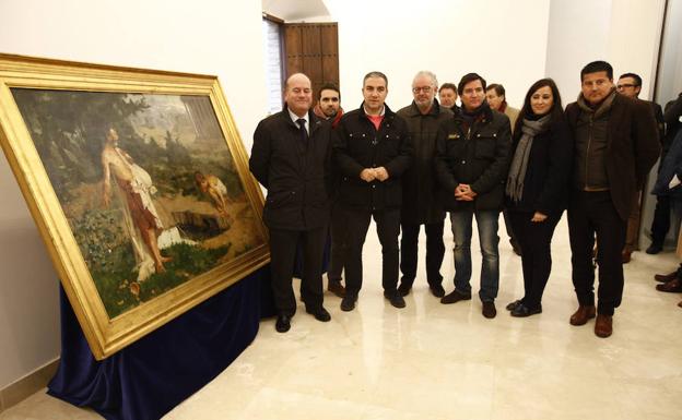 Manuel Barón, alcalde de Antequera, Elías Bendodo y Fernando Francés, en la inuguración del MAD en 2015./A. Guerrero