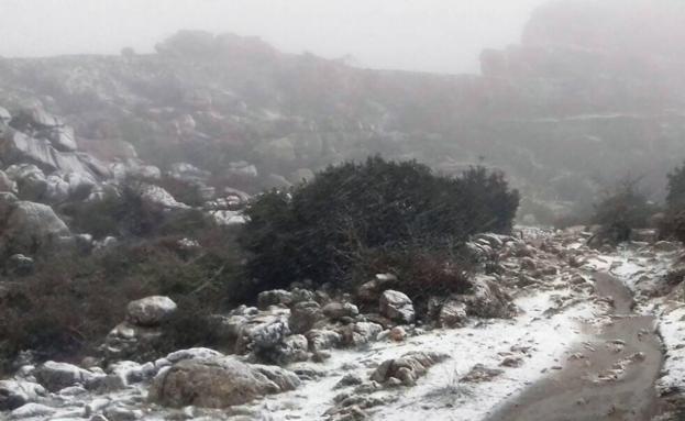 Así está ya El Torcal de Antequera este lunes./Antonio J. Guerrero