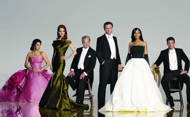 Parte del reparto de la serie Scandal./