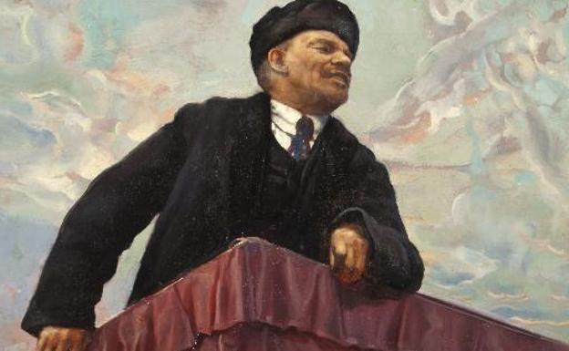 'Lenin en la tribuna' (1927), obra de Isaac Brodsky incluida en la exposición anual del Museo Ruso. /SUR