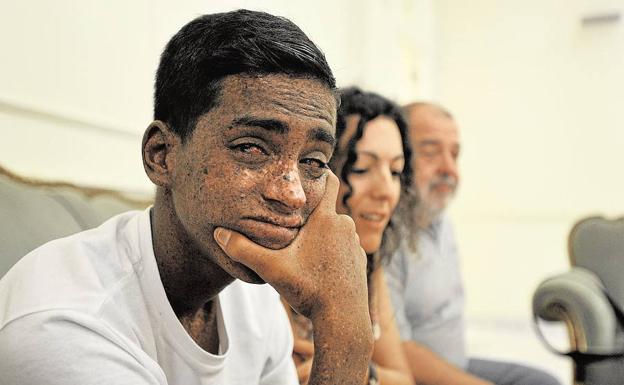 El niño saharaui Ibrahim participó este verano en la campaña ‘Vacaciones en paz’.