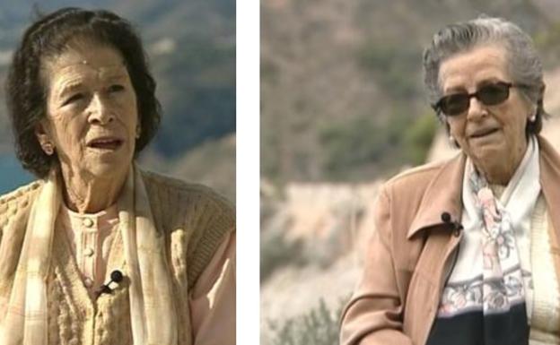 Francisca (izquierda) y Remedios Macías, en un momento de la entrevista