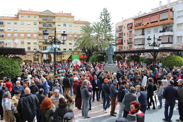 Concentración en la Plaza de la Iglesia en San Pedro. /Josele-Lanza -