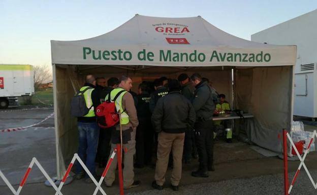 Dispositivo de búsqueda de este martes del guardia civil desaparecido en Guillena el pasado sábad.o/Emergencias 112