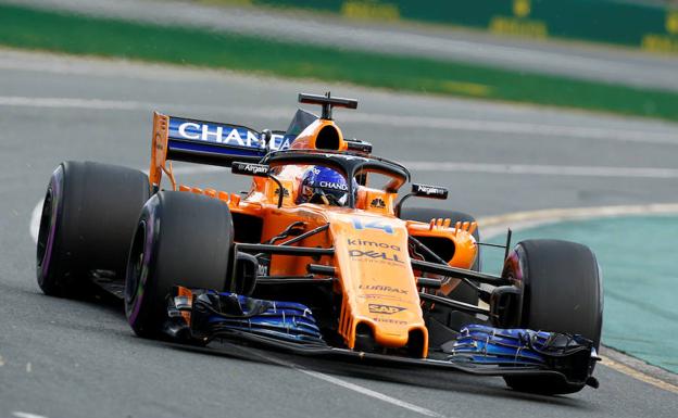 Fernando Alonso, durante el Gran Premio de Australia./Reuters