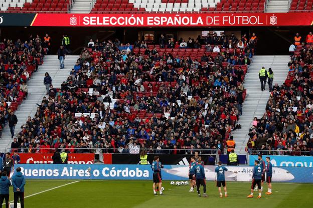 Leo Messi, con su selección. :: AFP/