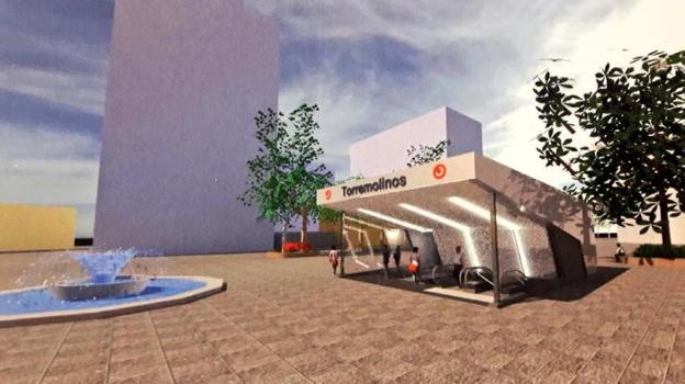 Infografía de la futura estación de trenes de La Nogalera tras su reforma integral. :: sur/