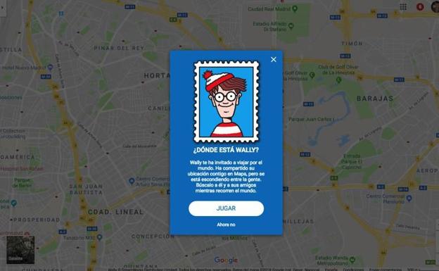Busca a Wally en Google maps