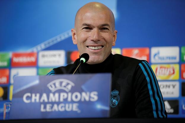 Zidane, durante su conferencia de prensa en Turín. :: reuters/
