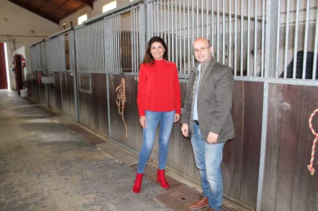 Rodríguez y Martín en las nuevas instalaciones del Hipódromo. /I. G.