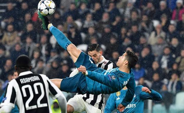 Foto del gol de Cristiano Ronaldo ante la Juve en Champions /
