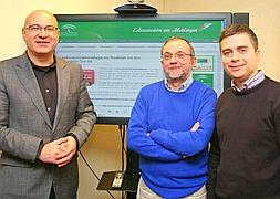 Antonio Escámez, Juan Antonio Gallego y Ángel Rueda/