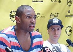 El pívot de los Atlanta Hawks, esta mañana en rueda de prensa. Fernando González/