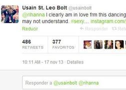 Imagen del tuit que lanzó Usain Bolt. / Twitter/