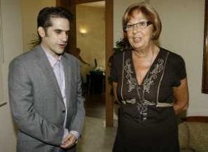 Antonio Domínguez y Adelaida de la Calle, ayer./ S. SALAS/