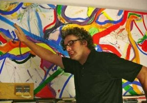 Cristóbal Ortega busca la «máxima expresividad» en sus pinturas. :: SUR/