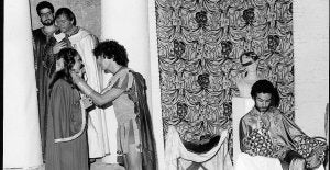 Actuación. Un jovencísimo Antonio Banderas participa en una obra representada por el ARA. ::
SUR/