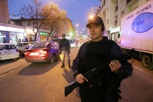 La Comisaría Provincial ha reforzado la vigilancia en el distrito Norte debido a los tiroteos del pasado fin de semana en La Palmilla. :: SUR/