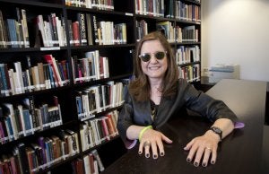 Beatriz Colomina, ayer, en la Biblioteca del Museo Picasso Málaga. :: Álvaro Cabrera/