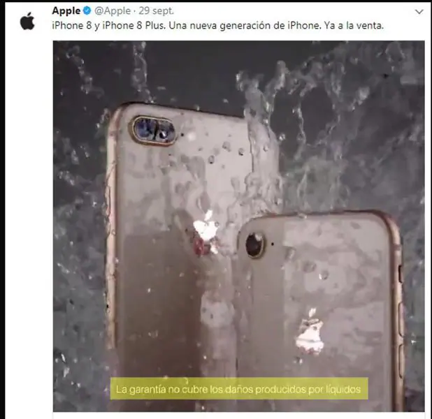 el telefono iphone 8 plus es contra agua