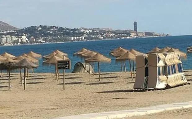 Tienda en la playa.