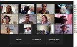 Un momento de la reunión telemática que tuvo lugar ayer./sur