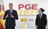 Pedro Sánchez y Pablo Iglesias presentan, el pasado martes, en Mncloa el acuerdo presupuestario para 2021./EP