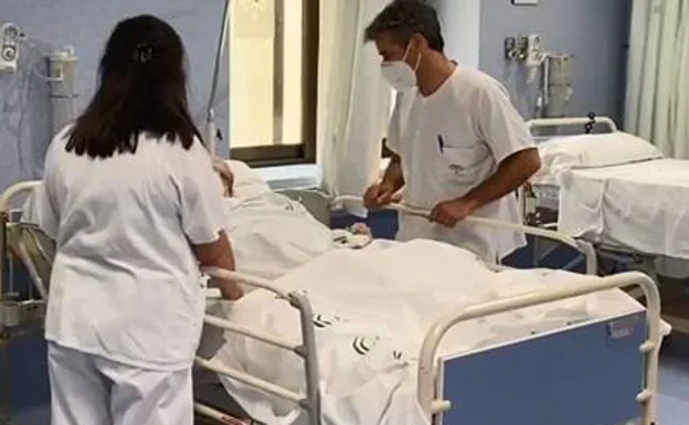 Personal sanitario en un hospital de Málaga.