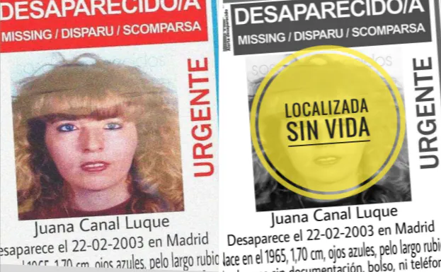 El caso de Juana Canal: encuentran el cadáver de una desaparecida 19 años  después | Diario Sur