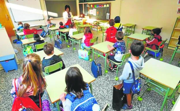 Alumnos en un aula de un colegio de Andalucía.  sur