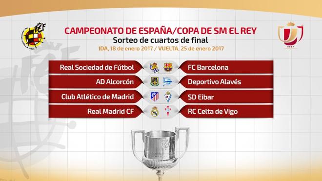Madrid-Celta, Real-Barça, Atlético-Eibar y Alcorcón-Alavés ...